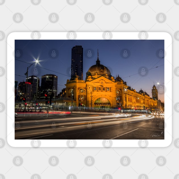 Flinders Street Station, Melbourne, Victoria, Australia. Sticker by VickiWalsh